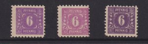 Germany Mecklenburg-Vorpommern #12N2 MNH 1945 numbers 6pf purple Michel 9a + 9b