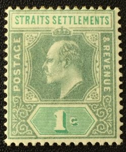 Malaya Straits Settlements 1902-03 KEVII 1c MH CrownCA SG#110 M4327