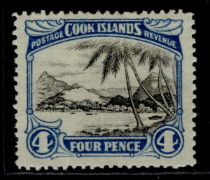 COOK ISLANDS GV SG110, 4d black & bright blue, M MINT.
