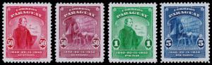 Paraguay Scott 382-385 (1940) Mint H VF Complete Set