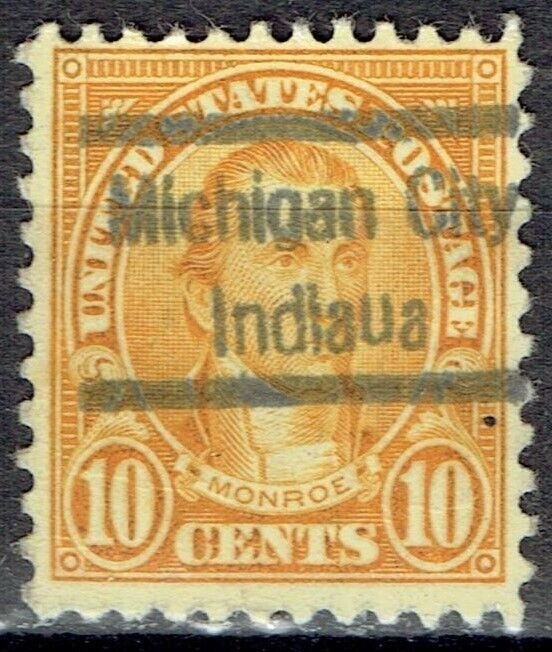 1926 10c Monroe w/precancel ERROR f/Michigan City IN 642-L-2HS QUITE SCARCE!