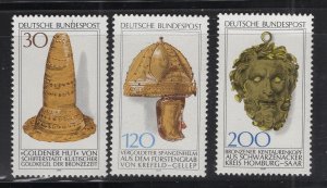 Germany #1258-60 (1977 Archeological Treasures set) VFMNH CV $3.40