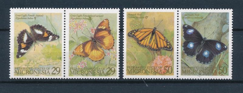 [56841] Micronesia 1993 Butterflies Papillons Two pairs MNH