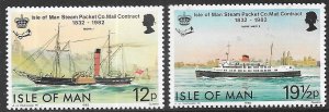 GB ISLE OF MAN 1982 IOM Steam Packet Co Set Sc 219-220 MNH