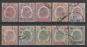 MALAYA - Negri Sembilan 1895 Tiger set 1c-50c.