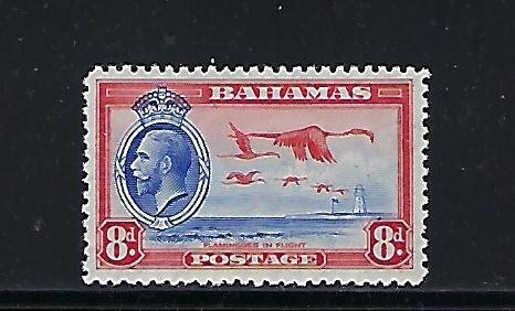 BAHAMAS SCOTT #96 1935 GEORGE V 8D (CARMINE/BLUE) MINT LIGHT HINGED