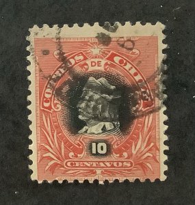 Chile 1901  Scott  54 used - 10c, Columbus