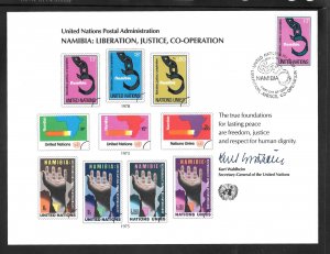 United Nations Souvenir Card #SC13 NEW YORK FDC Cancel (11691)