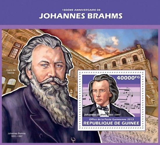 Johannes Brahms Classic Music Composers Komponisten Guinea MNH stamp set