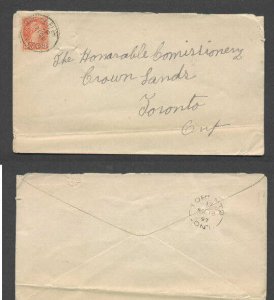 Canada-cover #731 -   3c Small Queen  -  Kenora District - Norman,Ont - No 16 18