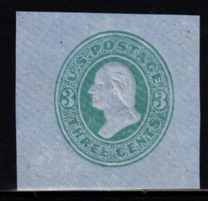 #U166 Washington Cut Square (Blue) -  Mint