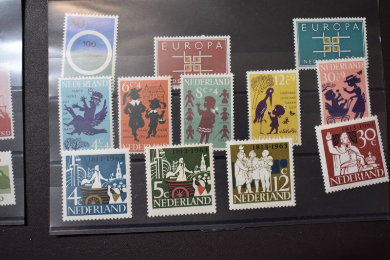 NETHERLANDS  413-21, B373-72  MNH YEAR SET FOR 1963