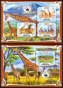 Gabon 2019 Animals Giraffes Sheet + S/S MNH