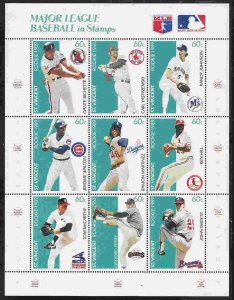 St. Vincent #1224-26 ms/sheet of 9, F-VF Mint NH ** Major League Baseball