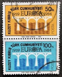 Turkish Cyprus 143a, Used, Vertical Pair