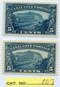 CANAL ZONE (2) SC# 107 MNH CONDITION 