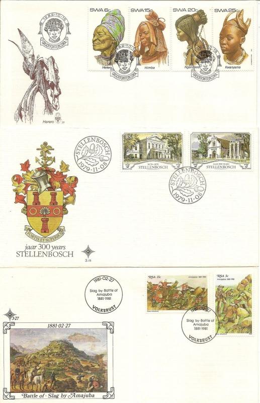 South West Africa 1978-1981 Collection of FDC's (6)