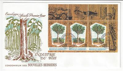 1969 British New Hebrides First Day Cover- Scott # 132 - Timber Industry - (ZZ1)