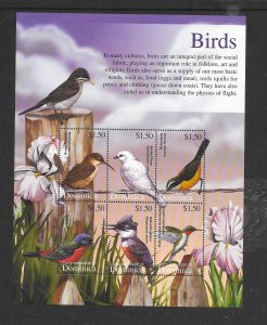 BIRDS- DOMINICA #2378 M/S MNH