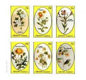 Grunay 1982 Flowers #15 (Hawthorn, Fleabane, Willow Herb,...