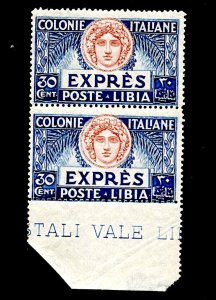 LIBIA Sc E3 PAIR w/MARGIN MNH,OG / NO FAULTS