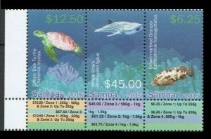 2015 Samoa 1230-1232strip Marine fauna - Turtles 31,00 €