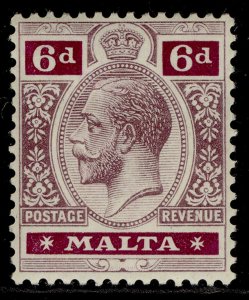 MALTA GV SG80a, 6d dull & bright magenta, M MINT. Cat £16.