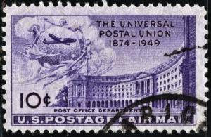 SC#C42 10¢ UPU: Post Office Building Single (1949) Used