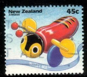Kiwiana, Buzzy Bee Toy, New Zealand Stamp SC#1215 used