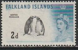 1960 Falkland Islands - Sc 130 - MNH VF - 1 single - Gentoo penguins