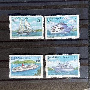 1986 British Virgin Islands Cruise Ships Sc# 524-7, Mi# 537-40, SG# 592-5 MNH
