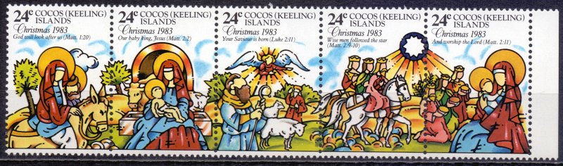 Cocos Islands. 1983. 107-11. Christmas and New Year. MNH. 