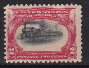 United States Scott # 295 Flying Train Mint Lightly Hinge...