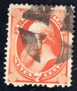 US Scott 160 Used 7c orange vermilion Lot F045 bhmstamps