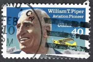 United States #C129 40¢ William T Piper (1991). Used.