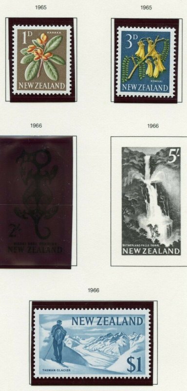 NEW ZEALAND 1961/66  SELECTION  ON PAGES MINT NH SCOTT $198.00