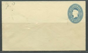 GUATEMALA 1 REAL LIBERTY 14MM WIDE MINT POSTAL STATIONERY ENVELOPE AS SHOWN