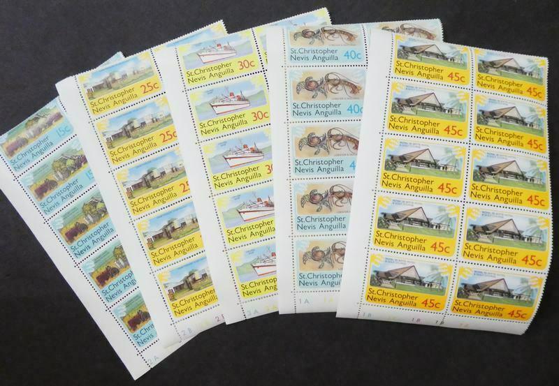 EDW1949SELL : ST KITTS 1978 Scott #355-69. 10 Complete sets. All VF MNH Cat $108