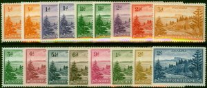 Norfolk Island 1947-59 Extended Set of 17 SG1-12a Fine LMM