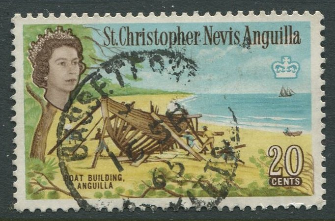 STAMP STATION PERTH St Kitts Nevis #154 QEII Pictorial Definitive Used 1963