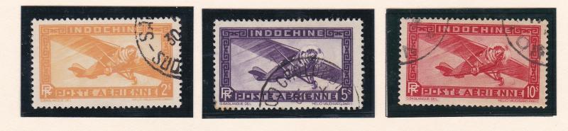 IndoChina # C1 / C17, Missing One Stamp, Airplanes, Used, 1/3 Cat.