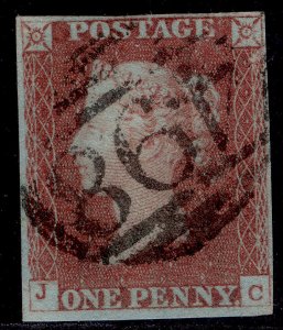 GB QV SG8, 1d red-brown PLATE 85, USED. Cat £35. JC