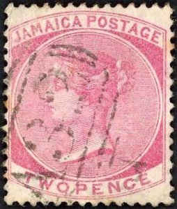 Jamaica SG9 2d Rose Wmk CC Buff Bay A32 Pmk