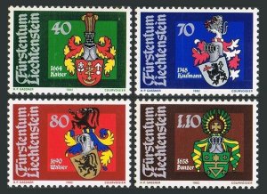 Liechtenstein 729-732,MNH.Michel 793-796. Bailiff Arms 1982.Johann Kaiser,1664;