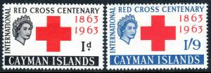 Cayman Islands 169-170, MNH. Red Cross Centenary. Queen Elizabeth II, 1963