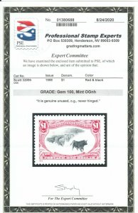 MOstamps - US #3209h Mint OG NH Grade GEM 100 with PSE Cert - Lot # MO-2541