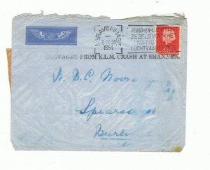 Cover salvaged from K.L.M. crash at Shannon  1954