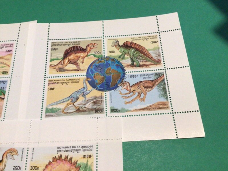 Planet Earth Dinosaurs  3 stamp sheets A20273