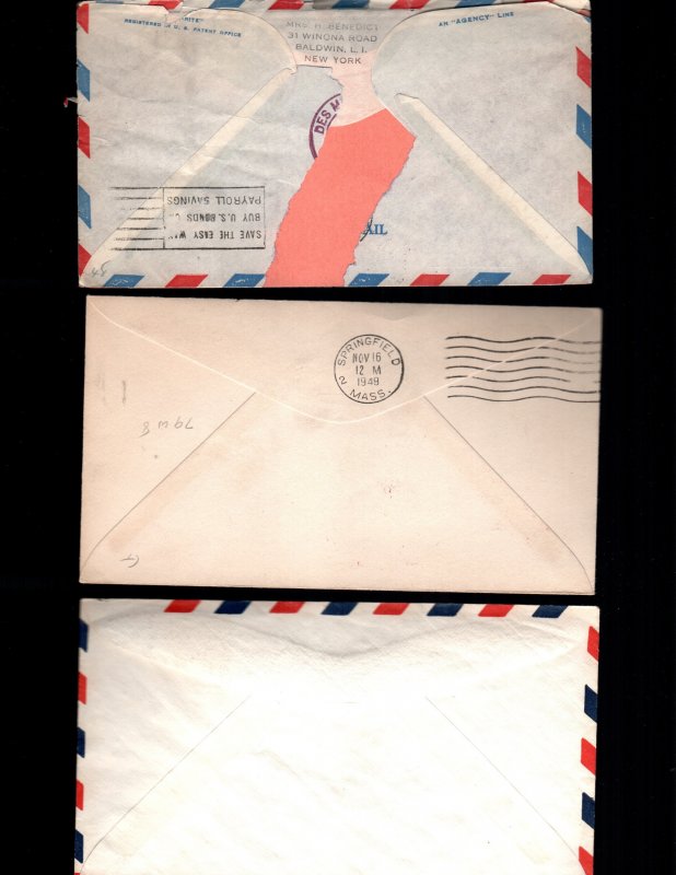 US 3 used first flight  covers
