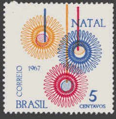 Brazil # 1072 Christmas 1967  (1)  Mint NH